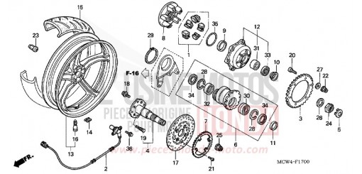 ROUE ARRIERE VFR8002 de 2002